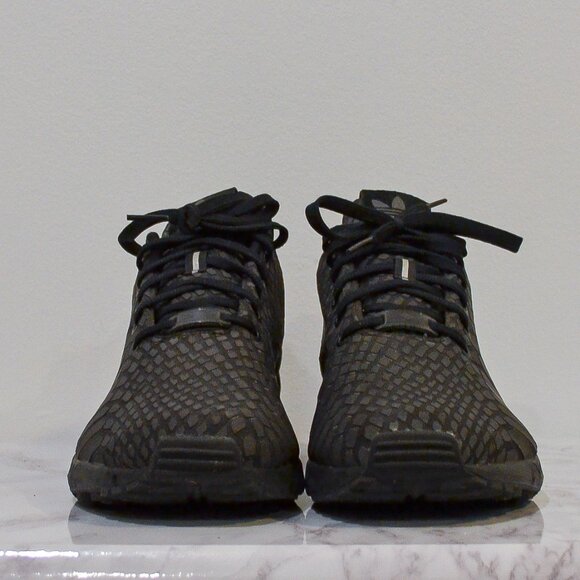 Adidas ZX Flux XENO All Black Reflective Shoe - Picture 3 of 11